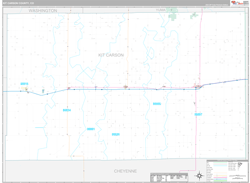 Kit Carson County, CO Wall Map Premium Style 2024